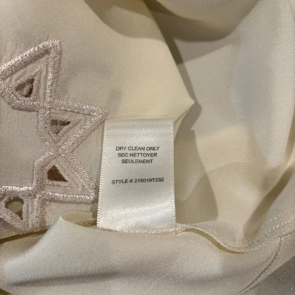 Rebecca Taylor Geo Cut-out Silk Blouse - Picture 8 of 8